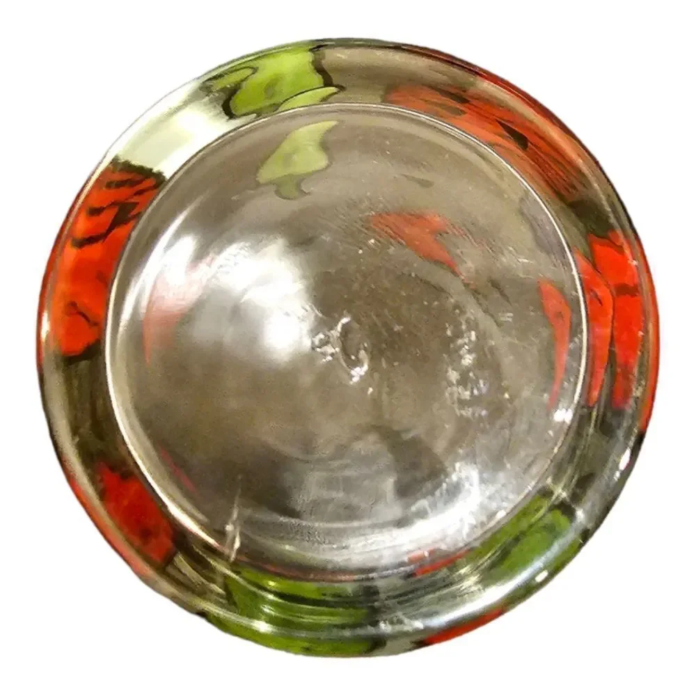 4 - CRATE & BARREL‎ Red and Green Chili Pepper Drinking Glasses 6” Vintage